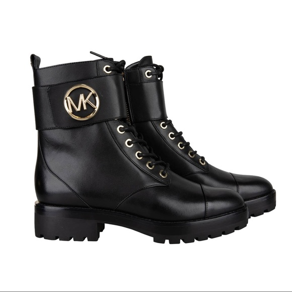 NIB Michael Kors Tatum Combat Leather Boots - Picture 3 of 10